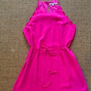 Naked Zebra, Medium, pink belt tie dress